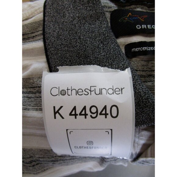 Greg Norman Polo Shirt Large TPC Boston Golf Club Striped Logo Cotton - Picture 11 of 11